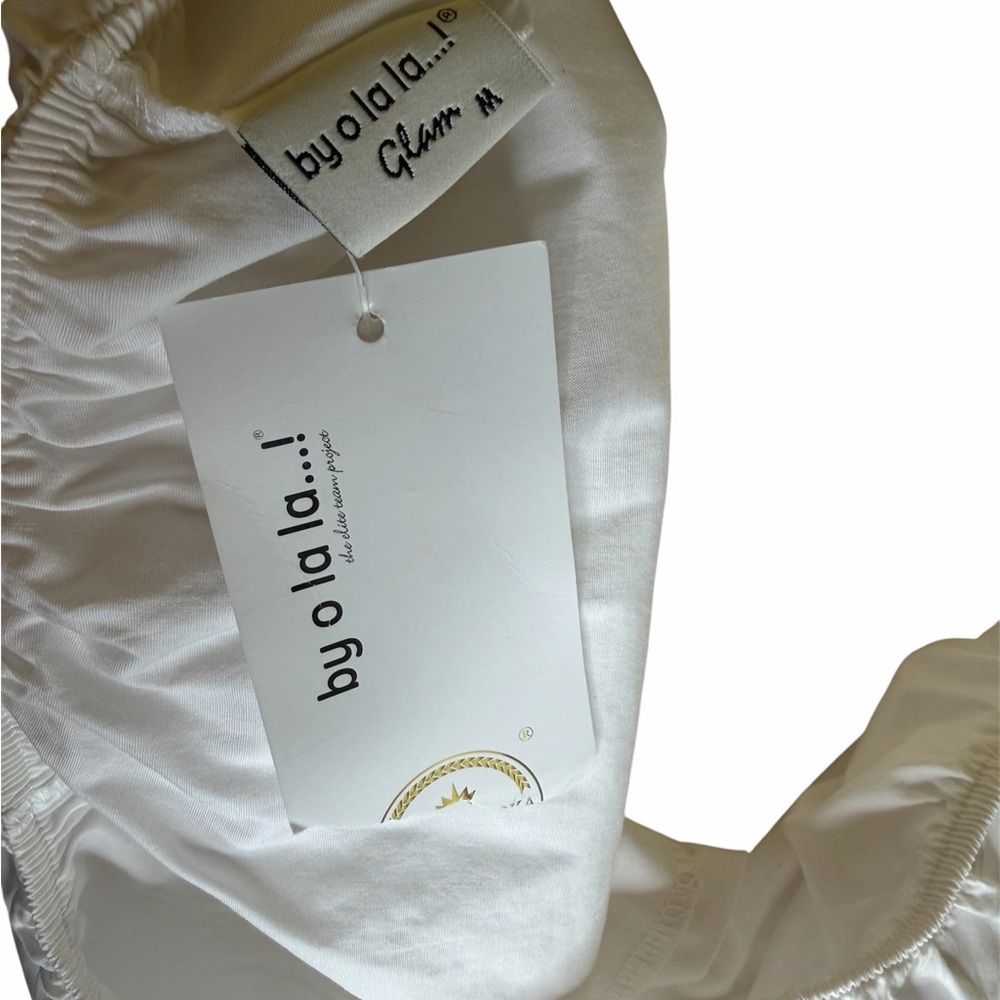 White Off-Shoulder Layered Ruffle Crop Top - Picture 5 of 5